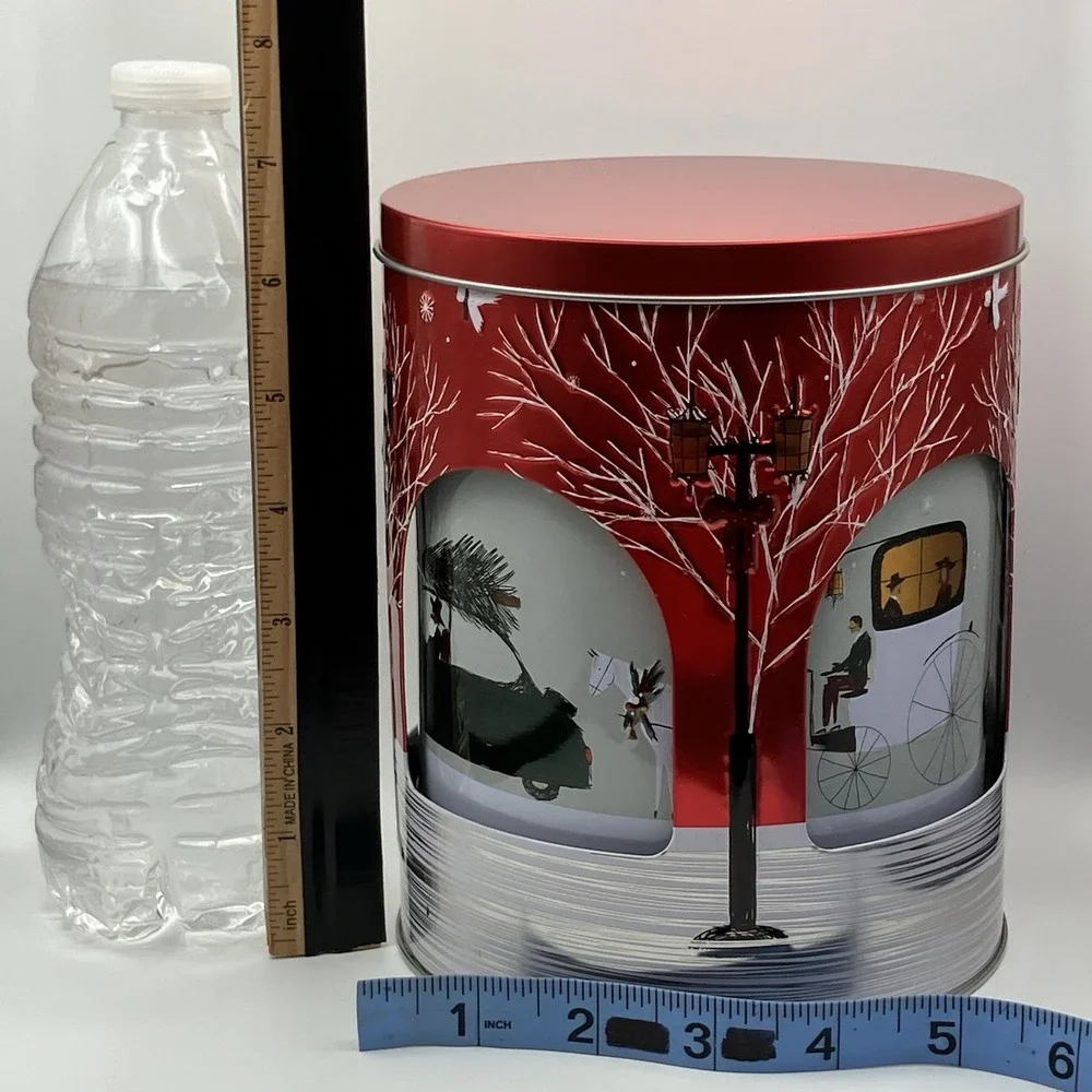 Stockmeyer Rotating Music Tin / Empty / Christmas‎ Holiday Decor / Gift Box